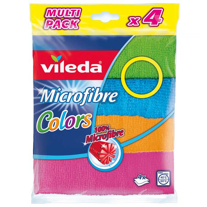 Vileda Soft Microfiber Kitchen Cloth Purple 90% polyester 19 x 1 x 22 cm, 1  pack